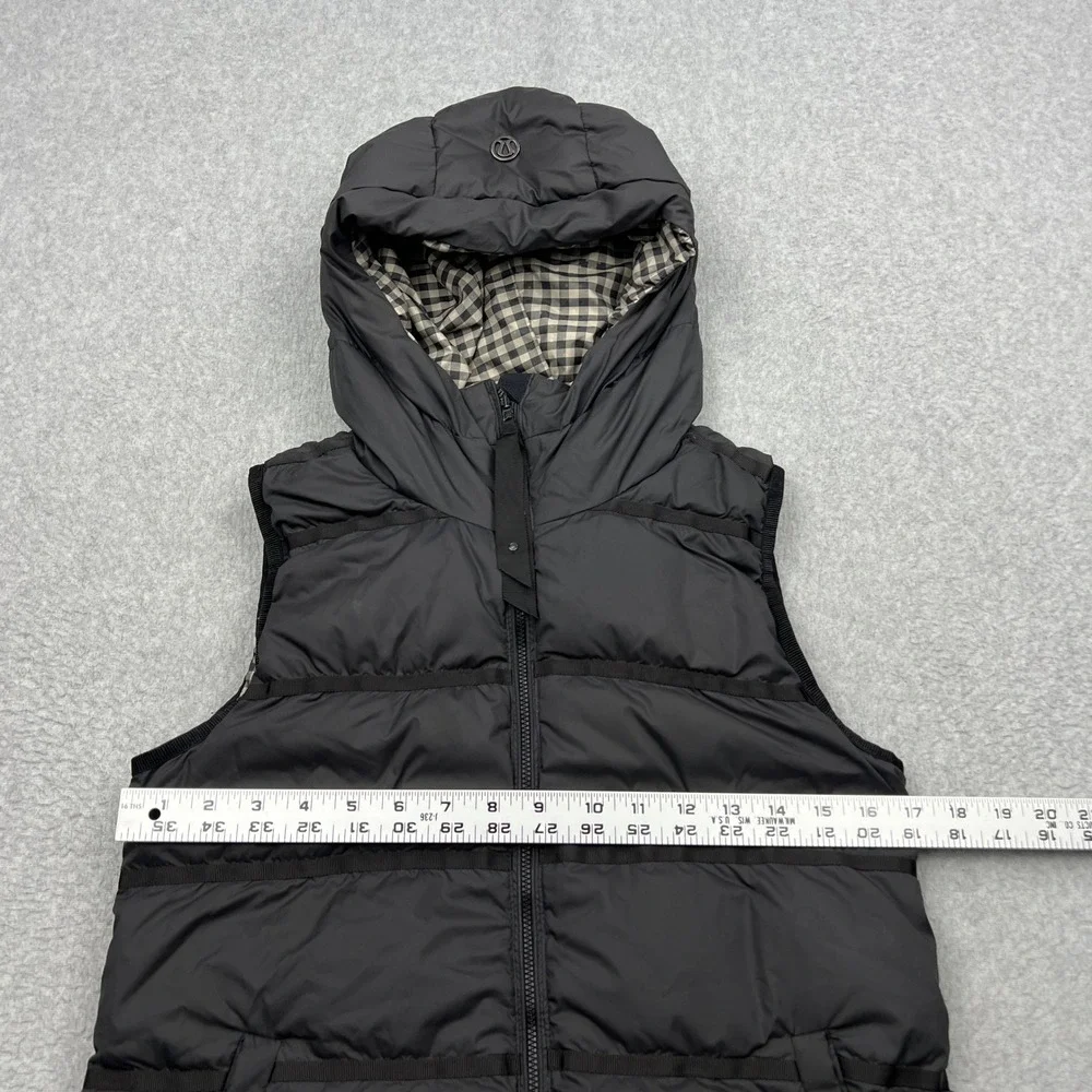 Lululemon Chilly Chill Puffy Vest Womens 6 Black Goose Down Reversible W4D68S